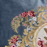 Tissu de canapé en velours brodé de style marocain pour décoration intérieure de luxe, tricoté, résistant aux taches, infroissable, doux et résistant à l'usure