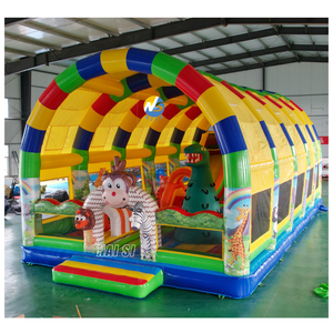 Tobogán Inflable de PVC Resistente con Forma de Mono, <span class=keywords><strong>Castillo</strong></span> Hinchable para Niños con Techo Solar y Soplador - Product Image 5