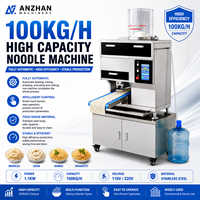 Machine à nouilles automatique intelligente ANZHAN 110/220V, capacité 100 kg, cœur PLC, puissance 1100W, garantie 1 an pour restaurants et usines alimentaires