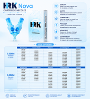 Aiguilles de cartouche de tatouage jetables HRK Nova Blue RL OEM, étiquette privée, cartouches d'aiguilles de tatouage