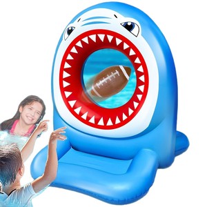 Cible de fléchettes gonflable Requin pour jeux aquatiques, en PVC écologique et durable, flotteurs de piscine, jeux de plage et d'extérieur - Product Image 1
