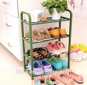 Chariot à chaussures en métal à 4 niveaux, mobilier d'intérieur, meuble en métal, chariot à roulement - Product Image 2