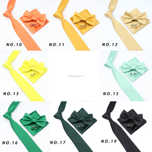 ชุดเนคไท6ซม. ผ้าโพลีเอสเตอร์สีเขียวชมพูฟ้า,หูกระต่ายงานแต่งงานอุปกรณ์เสริมเสื้อเชิ้ตงานปาร์ตี้ - Product Image 3