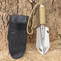 Pelle de camping en plein air multifonctionnelle 7 en 1 petite pelle de survie portable pour le camping pelle tactique avec pochette de transport