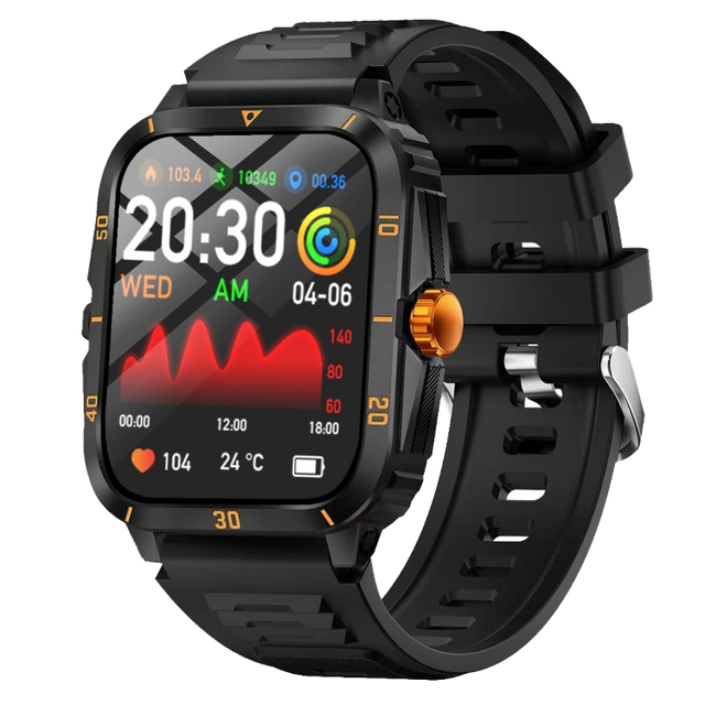 I8 Pro Max Android Smart Watch Sport Outdoor IP67 Waterproof Alloy Case Silica Gel Band Answer Calls Long Battery Life