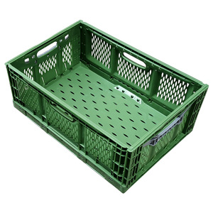 Caja de Almacenamiento Plegable de Plástico 600x400x230mm, Ventilada y Reforzada, para Logística de Frutas y Verduras - Product Image 4