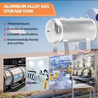 Réservoir de stockage d'air horizontal en aluminium de 10 L (2,6 gallons) 8 bars, réservoir récepteur sous vide pour suspension de camion et équipement de beauté