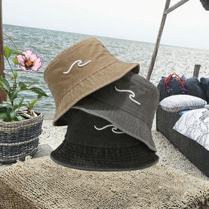 High Quality Custom Logo Embroidery Canvas <b>Bucket</b> <b>Hat</b> Unisex Vintage Fisherman <b>Hat</b> for Adults Kids Travel Sun Protection Cartoon - Product Image 6