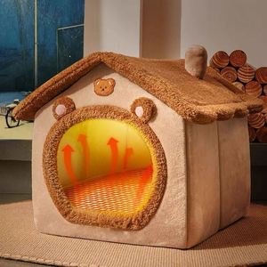 Casa Plegable Moderna de Lujo para Mascotas con Diseño Desmontable, Cama Lavable de Poliéster para Mascotas Pequeñas, Uso Interior/Exterior - Product Image 5