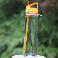 Bouteille d'eau de voyage pour sports de plein air pour enfants Tasse d'entraînement en plastique d'une capacité de 900ml avec paille à boire directe Couleur mate