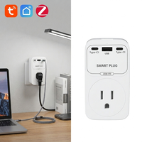 Enchufe Inteligente OEM Zigbee de 65W con GaN y Doble Puerto USB Tipo C para Edificios Corporativos
