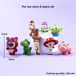Q-versión Lovely <span class=keywords><strong>Woody</strong></span> Tris Buzz Light modelo <span class=keywords><strong>de</strong></span> plástico figuras Toy Story Anime muñecas para niños colección pastel adornos regalo - Product Image 4