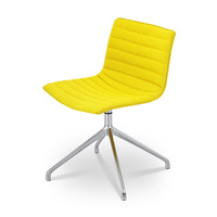 Chaise de salle à manger pivotante en aluminium à base 4 étoiles, pour la maison, le bureau, l'hôtel, le café, le salon et la chambre à coucher (vente en gros)