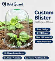 Boîte de transport transparente en blister PET pour semis de plantes, boutures de fleurs, expédition longue distance