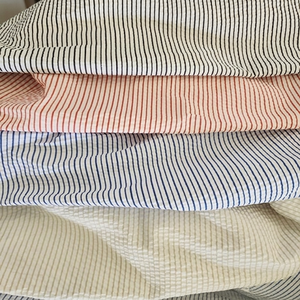 Stock Cotton Dobby Metallic Stripe Printed Stretch <b>Medium</b> Weight Outdoor Seer-sucker <b>Fabric</b> 140gsm Woven 60" Infant/Baby Girls - Product Image 3