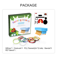 Robot de cuerda para caminar de primavera para niños, juguete educativo DIY, kit de pluma 3d de baja temperatura