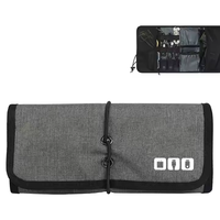 Sac de rangement électronique enroulable de haute qualité pour câbles, chargeurs et accessoires de téléphone – Idéal pour les voyages (vente en gros)