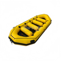 Bateau de rivière gonflable pas cher de 480 cm, robuste, à double fond, pour 11 personnes, avec casques et pagaies