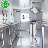 Meilleures ventes : Camion de restauration rapide commercial entièrement équipé en fibre de verre de 5 m, remorque alimentaire mobile, bar à café et smoothies, barbecue, 220 V, noir