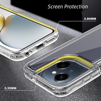Coque de téléphone robuste et résistante aux chocs 3 en 1 360°, coque arrière transparente en TPU souple et colorée pour Tecno Spark 30 30C Go 1