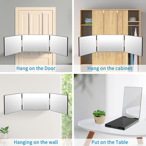 <span class=keywords><strong>Espejo</strong></span> Cosmético Portátil <span class=keywords><strong>360</strong></span>° con Iluminación HD, Plegable en 3 Partes, Montable en Pared, Altura Ajustable, Ganchos Telescópicos, 10X - Product Image 5