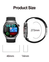 Montre connectée ERON TK68 avec pompe à air, ECG, HRV, SOS, analyse cardiaque IA, tension artérielle, suivi d'activité, montre connectée sport pour hommes et femmes