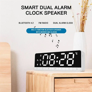 B119 Tws נייד רמקול חכם מגע שעון מעורר אלחוטי דיגיטלי תצוגת מיני בית קול בר סטריאו סאב רמקול - Product Image 4