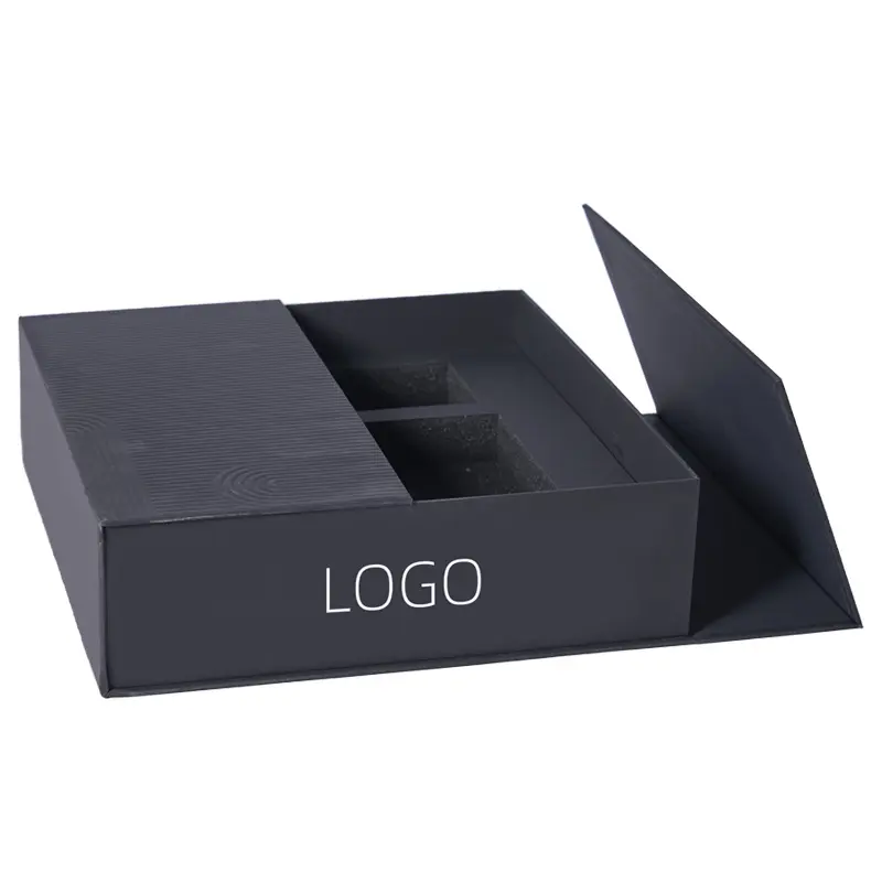 गोल्ड स्टैम्पिंग लोगो कस्टम उच्च गुणवत्ता वाले कार्डबोर्ड चुंबकीय कवर उपहार बॉक्स पैकेजिंग