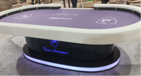 Fabricant professionnel de tables de Baccarat SUCCESSOR, table de poker de luxe sur mesure pour projets de jeux VIP, LED 10