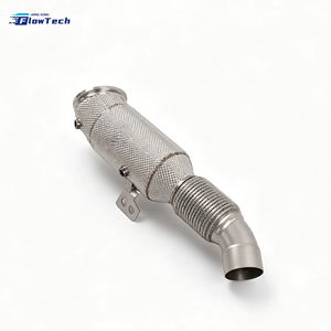ท่อดาวน์ไปป์สแตนเลส T304 แบบไหลสูง พร้อมแผ่นกันความร้อน สำหรับ BMW B58 3.0T - Product Image 3