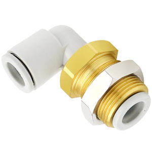 Raccord en angle droit de la série Quick-Connector, joint de coude de cloison, insert de tuyau pour tuyaux de plomberie KQ2LE04-06-08-10-12-00MM - Product Image 2