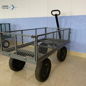 Gorilla Carts Chariot utilitaire en acier Beach Wagon, capacité de 800 livres, gris (lot de <span class=keywords><strong>2</strong></span>) Chariot à mailles en acier - Product Image 5