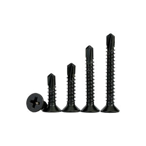 Vis autoperceuses à tête fraisée Phillips <span class=keywords><strong>en</strong></span> acier inoxydable noir 410, vis à tête plate Tek pour tôles de toiture M3.5-M5.5 - Product Image 3