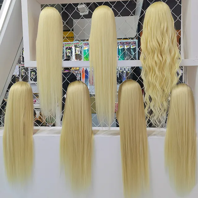 Glueless 13X4 Blonde 613 Straight Full Frontal Wigs Human Hair HD Lace Front 613 Blonde Lace Front Wigs Human Hair