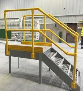 Hoge Sterkte Alle Frp Materiaal Ladder Sport Glasvezel Traptreden Systeem Anti Slip Glasvezel Trappen