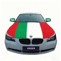 Drapeau de pays en polyester à impression numérique de haute qualité, écologique et durable, pour capot moteur de voiture, option jeune
