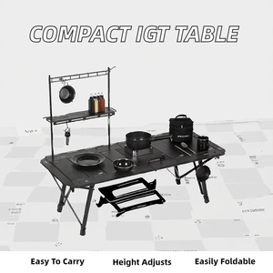Portatile altezza regolabile in alluminio IGT tavolo Design moderno mobili da esterno per Picnic campeggio cucina borsa per il trasporto per - Product Image 2