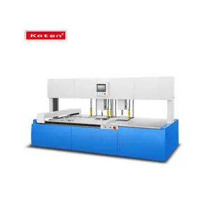 STCB-920 Automatische Dubbele Kop Papieren Lunchbox Opvouwbare Blanking Stripping Machine