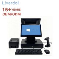 Système de point de vente tout-en-un haute performance avec écran tactile capacitif et plusieurs ports E/S pour supermarché
