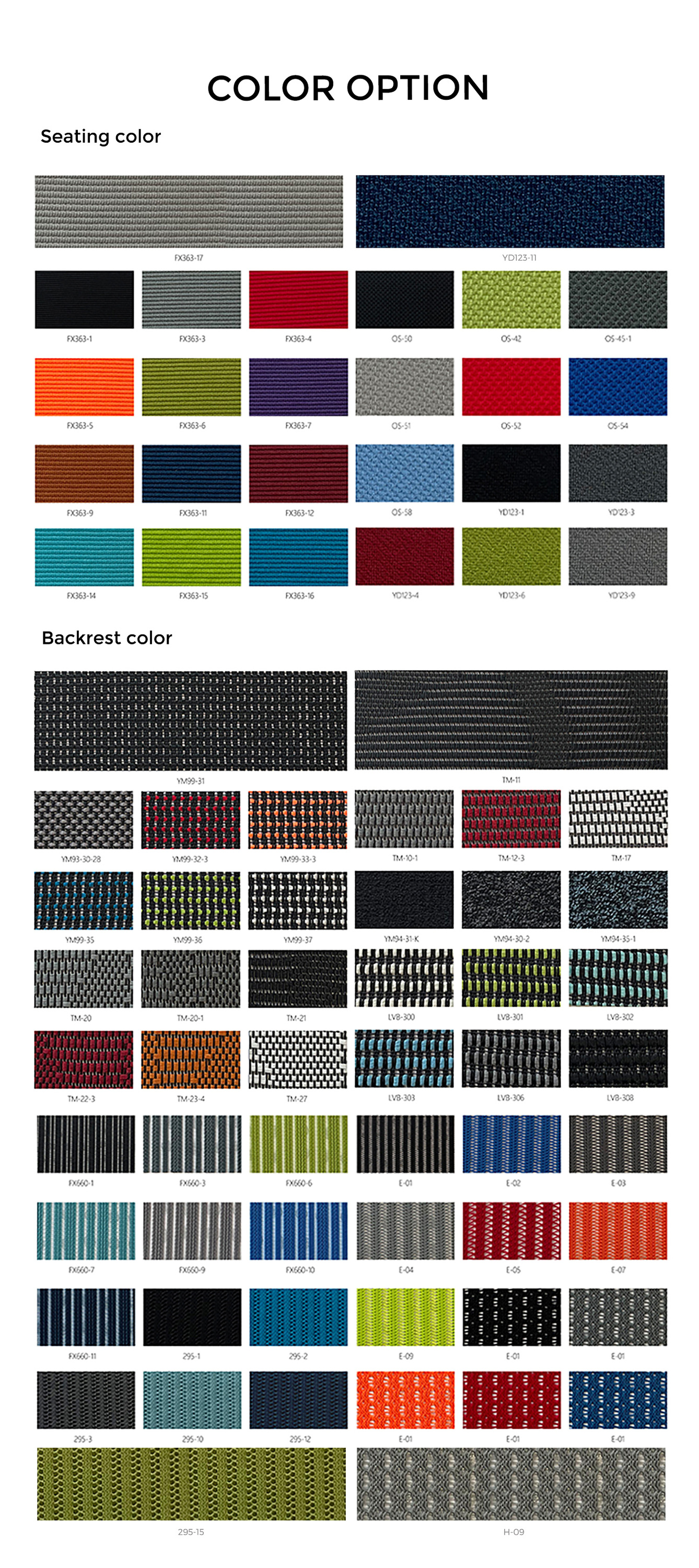 Options de couleur