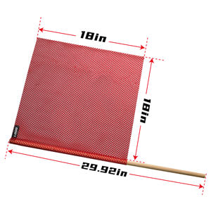 Предупреждающий сменный флаг безопасности для персонала, оранжевый, 18X18 дюймов, прочный, устойчивый к атмосферным воздействиям Флаг Безопасности - Product Image 2