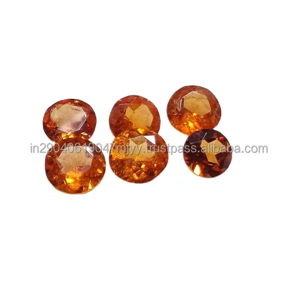 Natürlicher Spessartine Orange Granat Facettierte runde Form Spess artite 100% natürlicher orange Granat schmuck