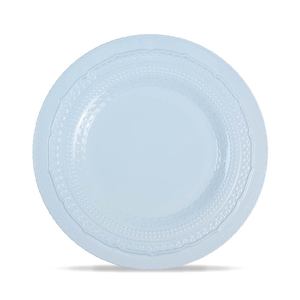 En stock – Nouvelles assiettes de présentation rondes élégantes bleu ciel en porcelaine fine pour mariage et fête, style princesse - Product Image 6