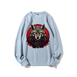 Camicia Red Moon Wolf Tech Style Dark Style Cool Print High GSM Vintage Trendy economica - Product Image 4