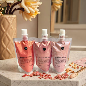 Brillo Labial Mineral Vegano al por Mayor, Base de Aceite, Pigmento <span class=keywords><strong>en</strong></span> <span class=keywords><strong>Gel</strong></span>, Hidratante, Altamente Pigmentado, Mate, Brillo Labial Transparente para DIY - Product Image 1