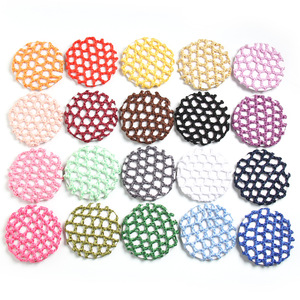 Venta al por mayor multicolor elástico <span class=keywords><strong>Ballet</strong></span> Bun Crochet hecho a mano Hairnet poliéster Hair Snood Net Hairnet accesorio - Product Image 5