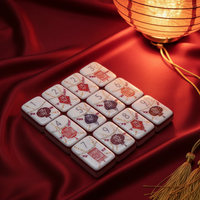 Jeu de Mahjong américain en acrylique à 7 couches, design Walk with Me, tuiles de Mahjong personnalisées de luxe sculptées, 160 tuiles