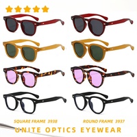 Nouvelles Lunettes de Soleil Tendance 2026 à Faible MOQ, Monture Ronde Rétro en PC, Protection UV 400 pour Hommes et Femmes, Personnalisables avec Logo