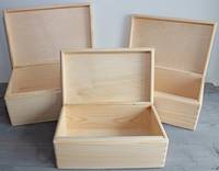 Cassa di cerimonia nuziale di legno non finita di stoccaggio naturale, scatola di ricordo del bambino, scatola di Decoupage non verniciata