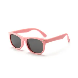 Lunettes de soleil classiques unisexe, accessoires de protection solaire UV400 pour enfants, polarisées, en Silicone, souple, pour garçons et filles, nouvelle collection